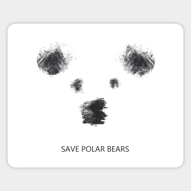 Save polar bears Sticker by Alina Grigoreva